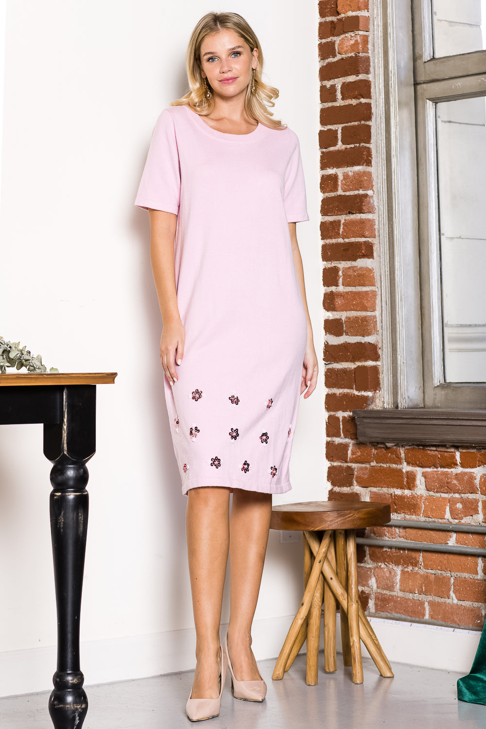 Stella Sweater Dress with Sequin Sparkles from Joh Apparel