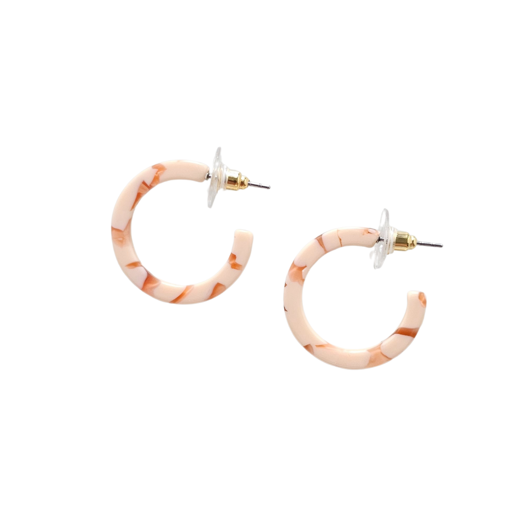 Cam Mini Hoops - Peach from Spiffy & Splendid