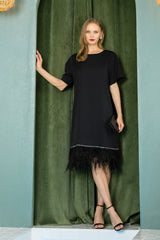 Jan Feathered Dress from Joh Apparel