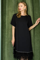 Jan Feathered Dress from Joh Apparel