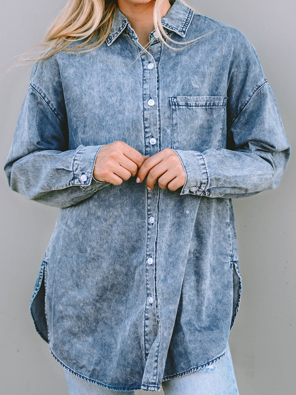 Asymmetrical Denim Jacket from MsDressly
