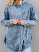 Acid Wash Denim Shirt Dress from MsDressly