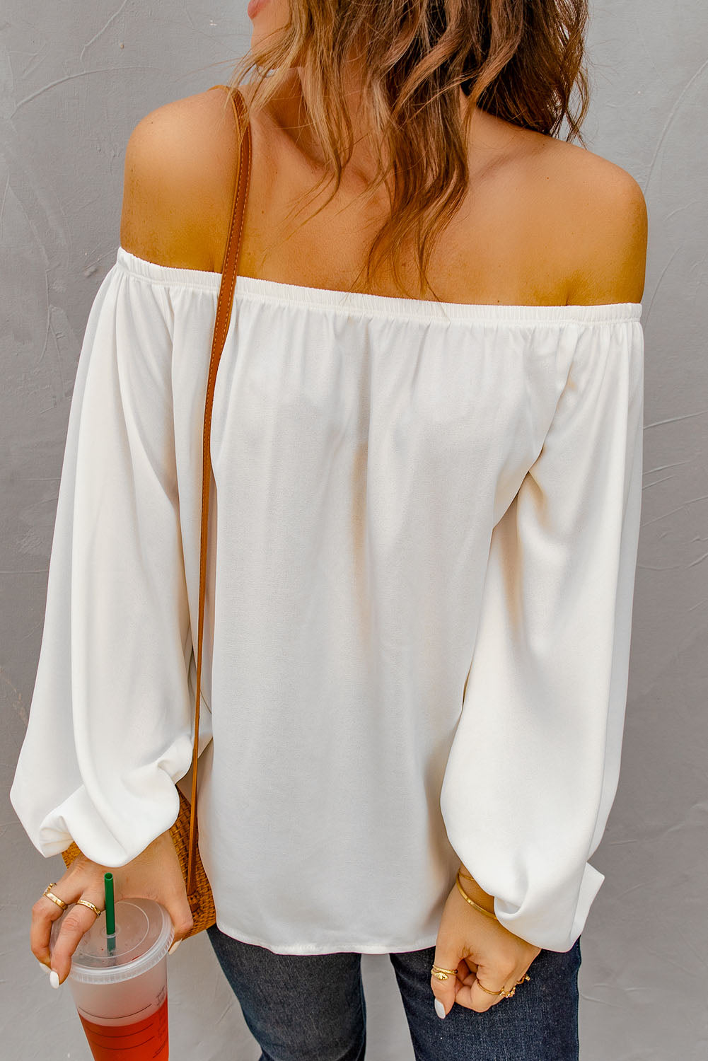 All-Occasion White Off-Shoulder Top from MsDressly