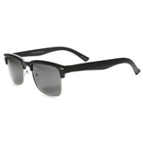 Indie Dapper Square Half Frame Horned Rim Sunglasses 9809 from zeroUV
