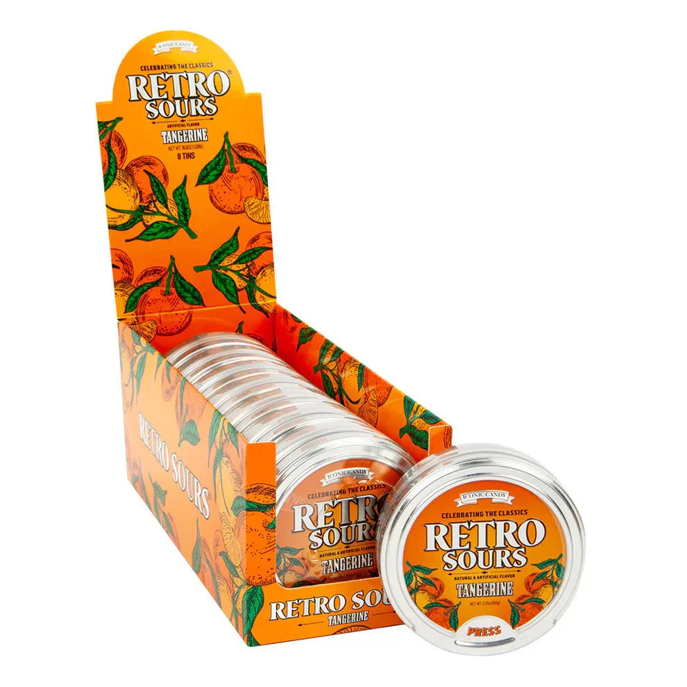 Retro Sours Tangerine (60g) 8-count from PETEZ POP WHOLESALE