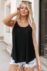 Meadow Eyelet Strappy Scoop-Neck Tank Top From Threaded Pear