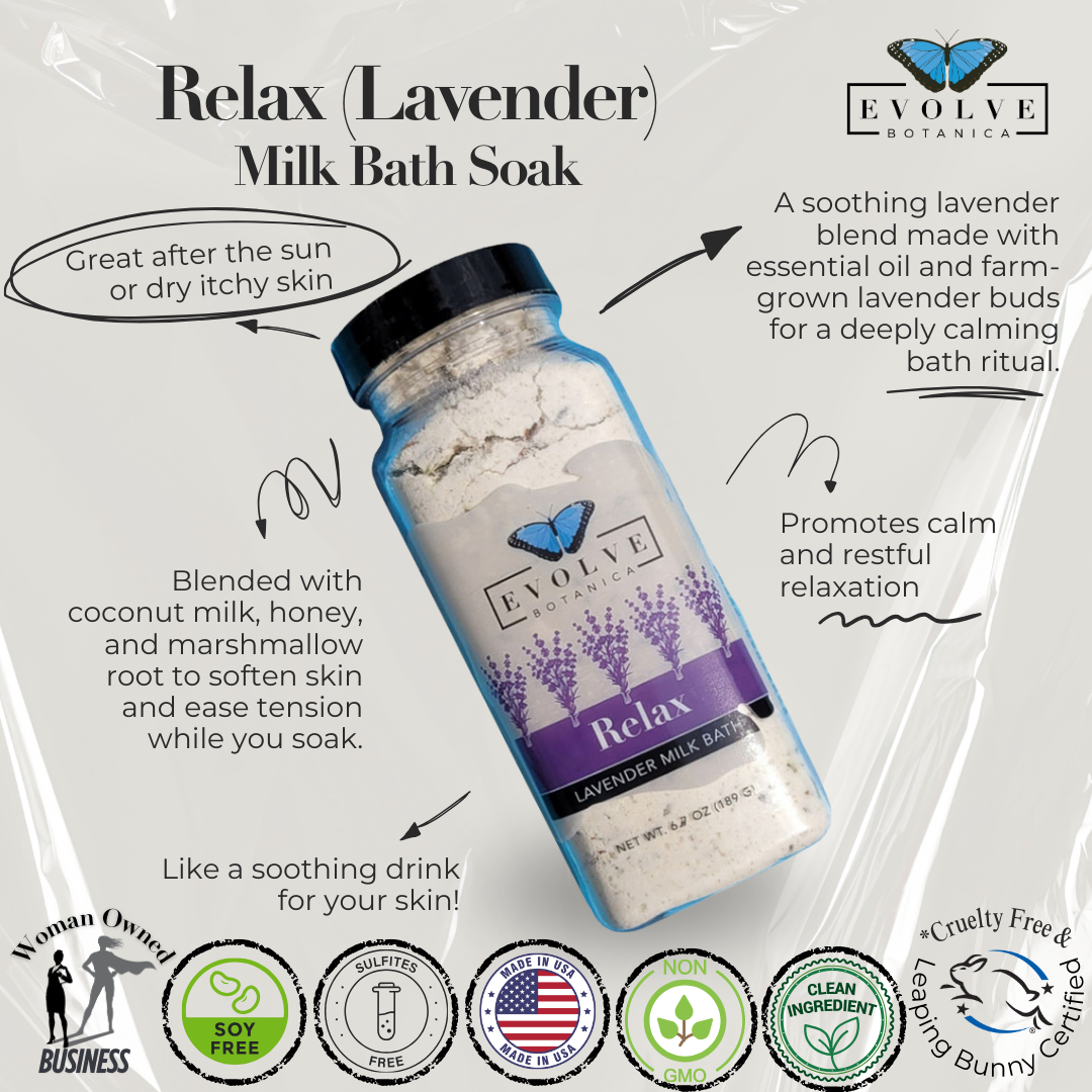 Milk Bath - Relax (Lavender) from Evolve Botanica