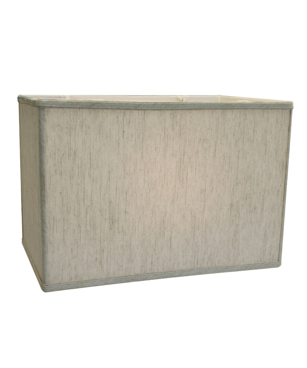 Rectangular 16"W x 11"H Drum Lampshade Softback Textured Oatmeal From LampsUSA