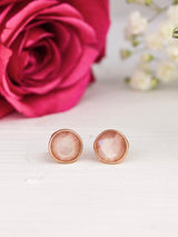 Pebble Stud Earrings - Rose Gold from Ash & Rose