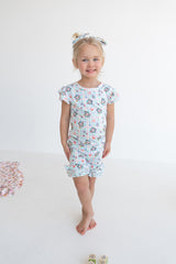 Dream Big Little Co x CoComelon SPRINGTIME MELON DREAM RUFFLE SHORTS from DREAM BIG LITTLE CO
