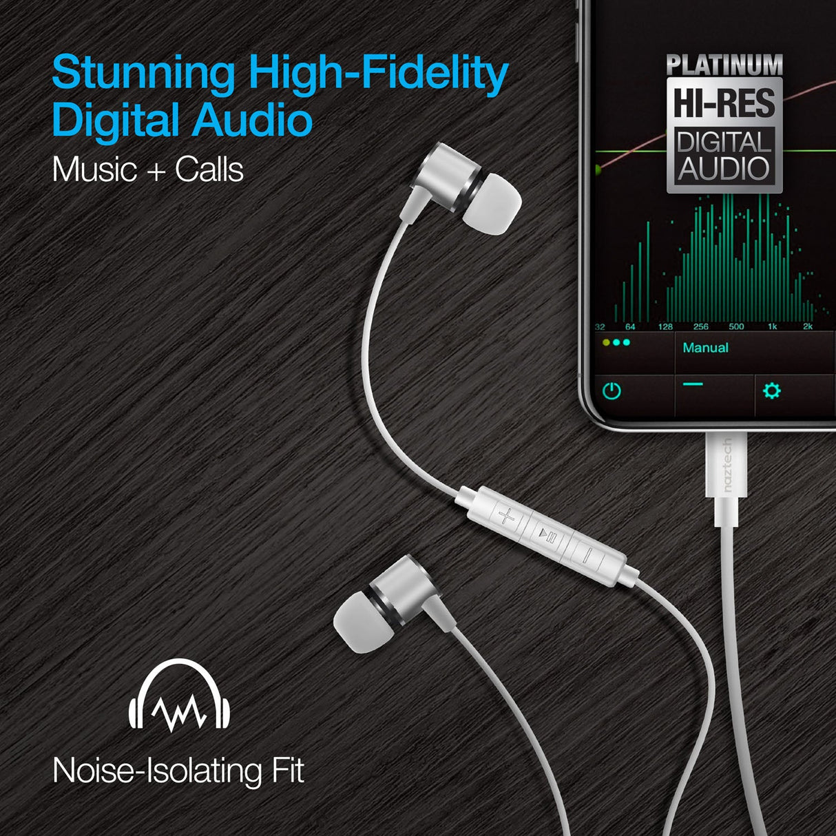 Naztech Platinum High Fidelity Lightning Earbuds from Jupiter Gear Home