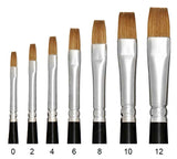 Trekell Sienna Synthetic Red Sable Long Handle Artist Brushes for Oil, Watercolor and Acrylic Painting from Trekell Art Supplies