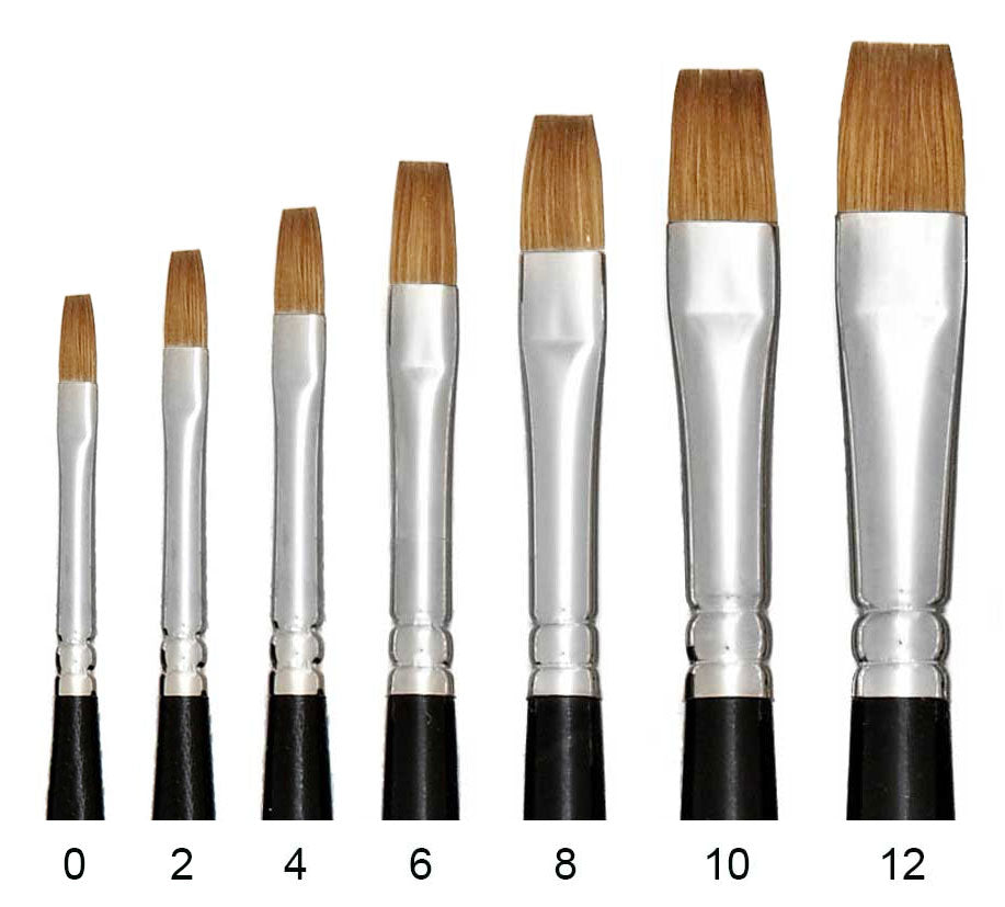 Trekell Sienna Synthetic Red Sable Long Handle Artist Brushes for Oil, Watercolor and Acrylic Painting from Trekell Art Supplies
