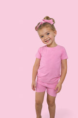 BELLA PINK RIB DREAM SHORT SET from DREAM BIG LITTLE CO