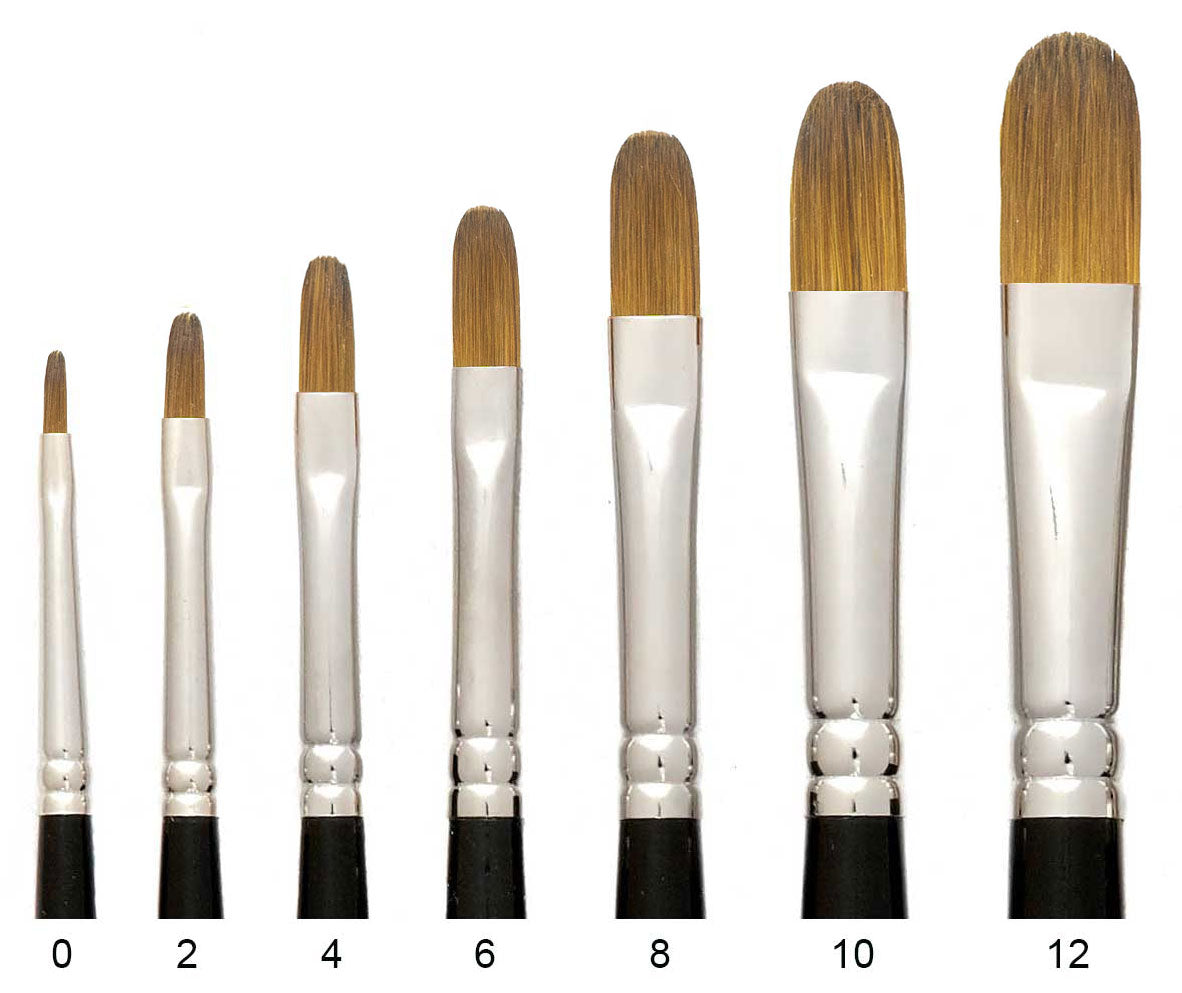 Trekell Sienna Synthetic Red Sable Long Handle Artist Brushes for Oil, Watercolor and Acrylic Painting from Trekell Art Supplies