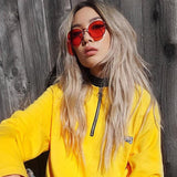 Retro Fashion Round Color Tone Colors Flat Lens Sunglasses C437 from zeroUV