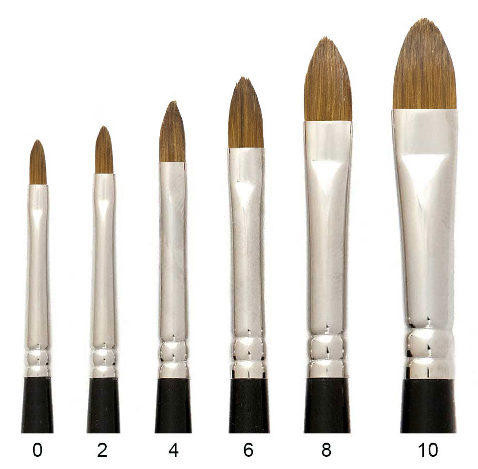 Trekell Sienna Synthetic Red Sable Long Handle Artist Brushes for Oil, Watercolor and Acrylic Painting from Trekell Art Supplies