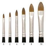 Trekell Sienna Synthetic Red Sable Long Handle Artist Brushes for Oil, Watercolor and Acrylic Painting from Trekell Art Supplies