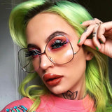 Women's Vintage Oversize Butterfly Clear Lens Glasses C418 from zeroUV