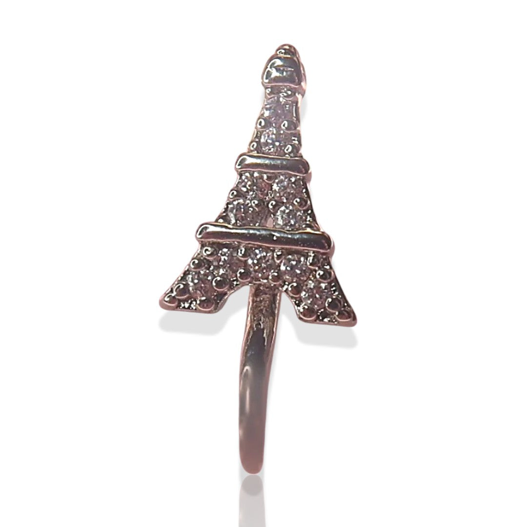 Silver Eiffel Tower Clip-On Nose Ring from Popagloss
