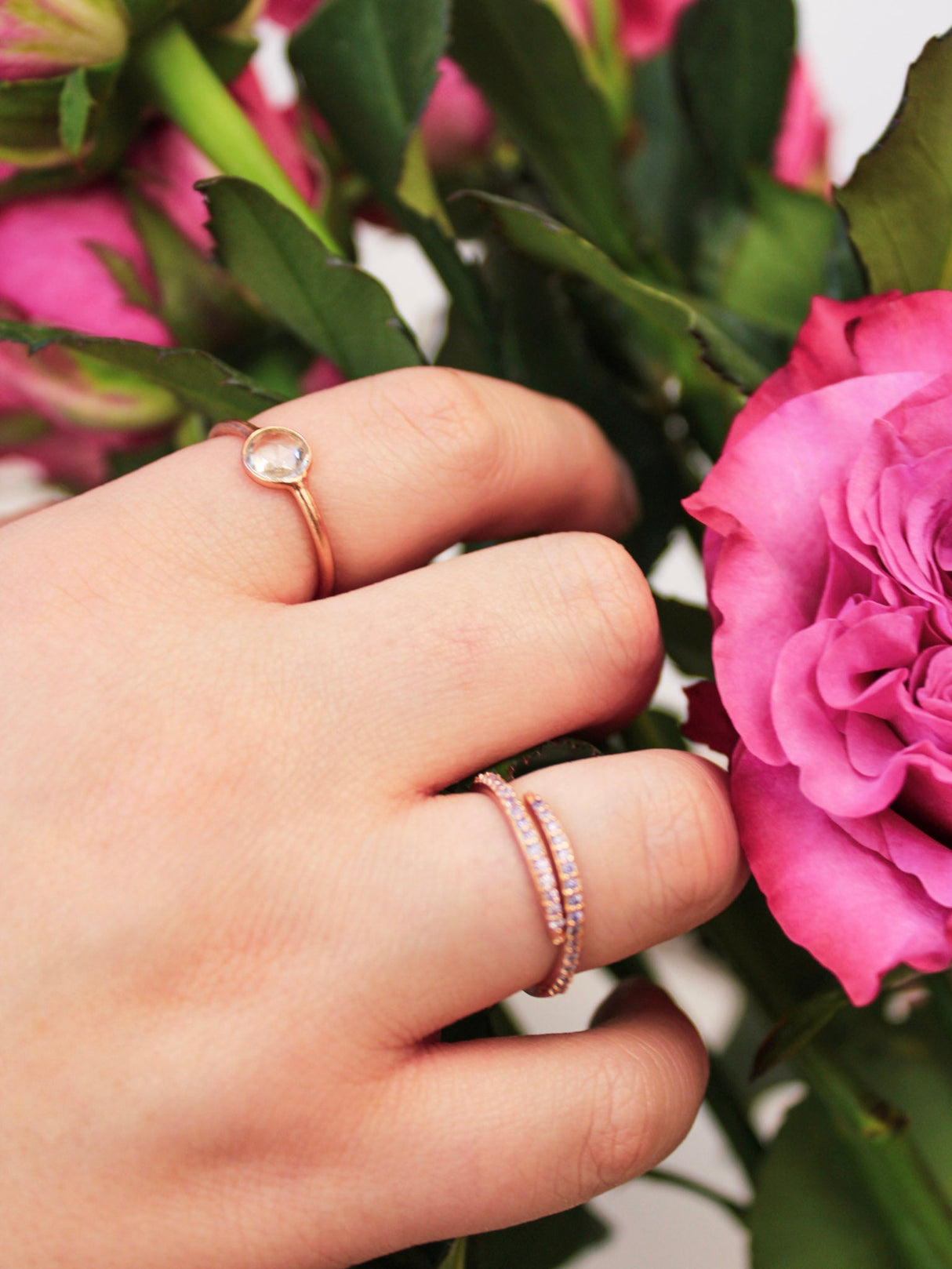 Mini Pebble Ring - Rose Gold from Ash & Rose