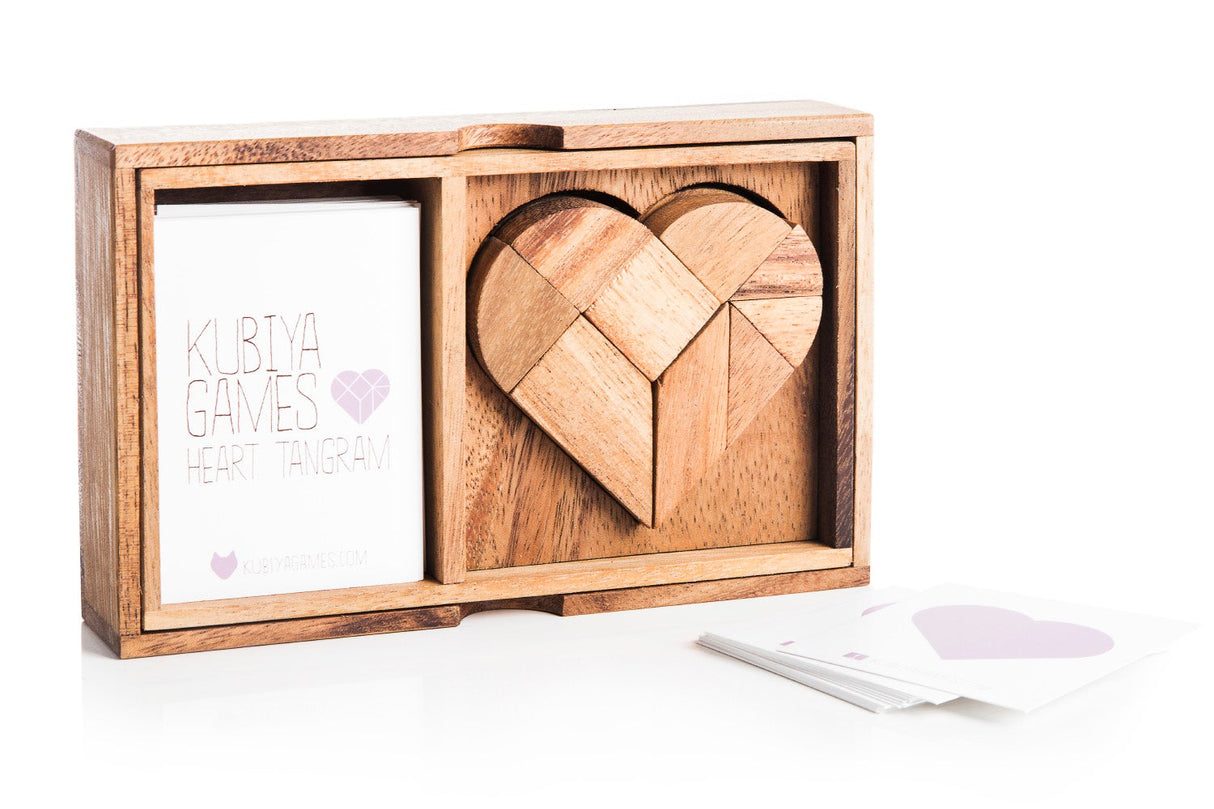 Heart Tangram - two sets with 57 challenge cards from Kubiya Games