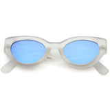 Bold Retro Fashion Oval Mirrored Flat Lens Sunglasses C544 from zeroUV