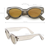 Bold Retro Fashion Oval Mirrored Flat Lens Sunglasses C544 from zeroUV