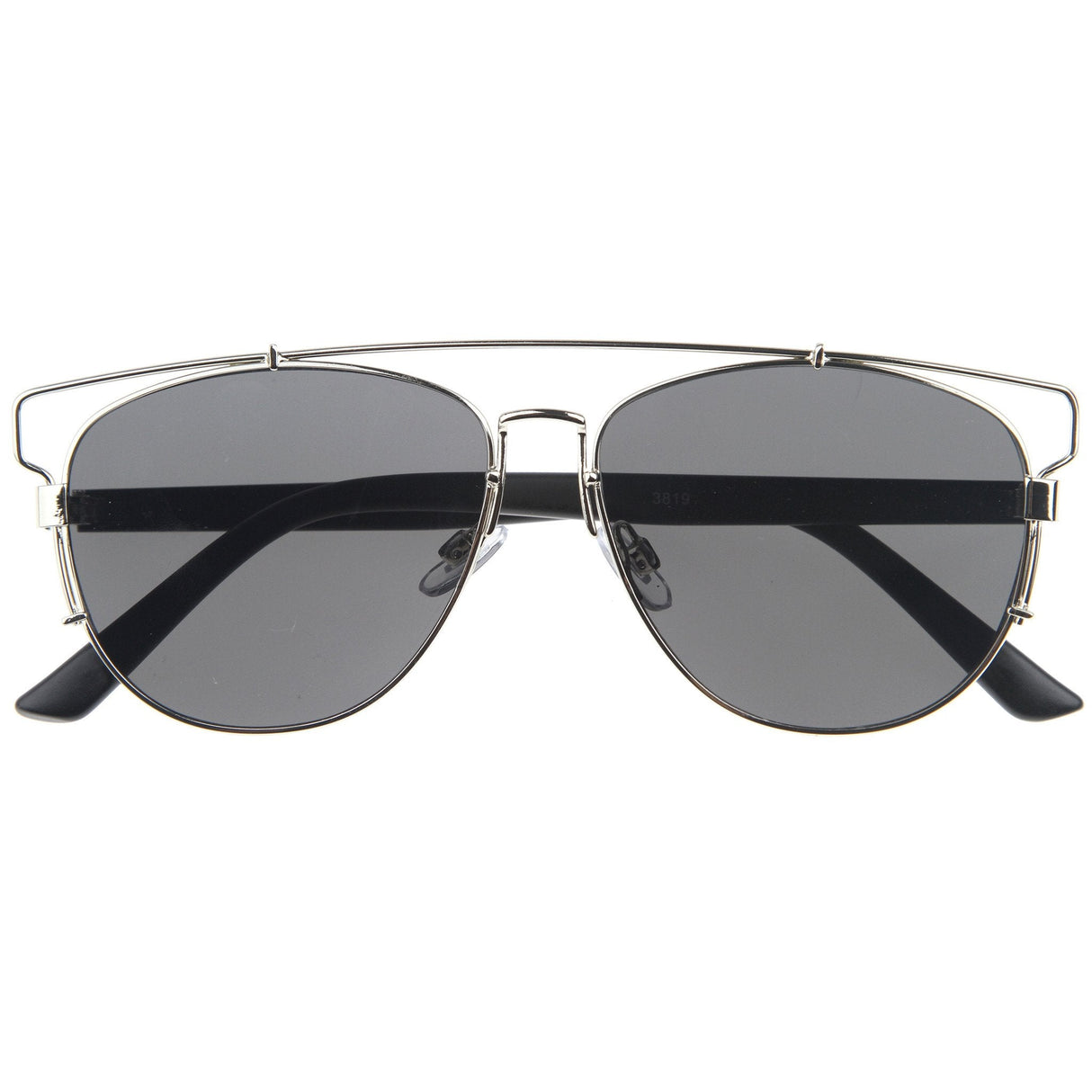Modern Fashion Panto Flat Front Metal Aviator Sunglasses A121 from zeroUV