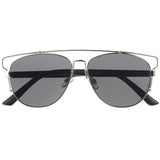 Modern Fashion Panto Flat Front Metal Aviator Sunglasses A121 from zeroUV
