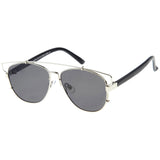 Modern Fashion Panto Flat Front Metal Aviator Sunglasses A121 from zeroUV