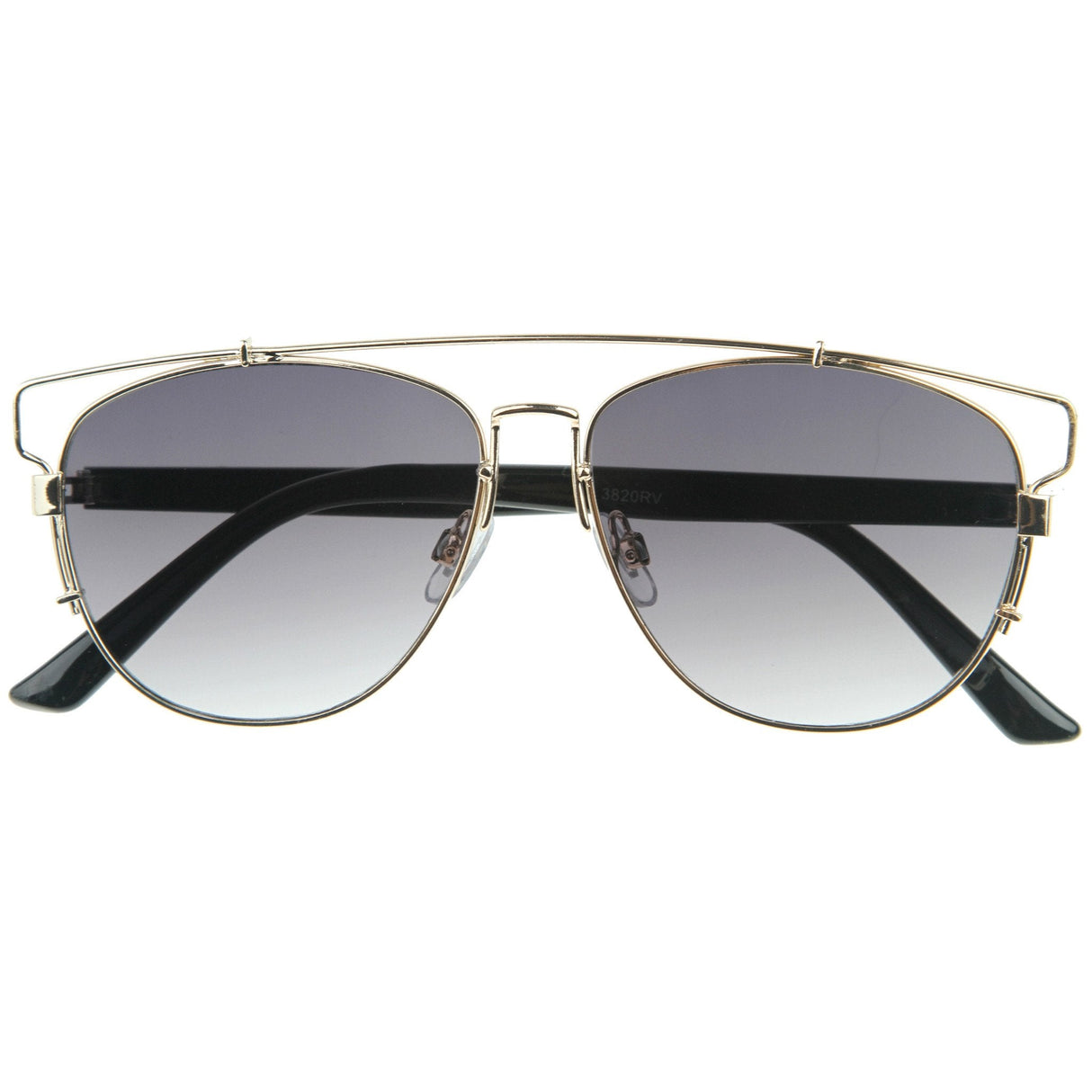 Modern Fashion Panto Flat Front Metal Aviator Sunglasses A121 from zeroUV