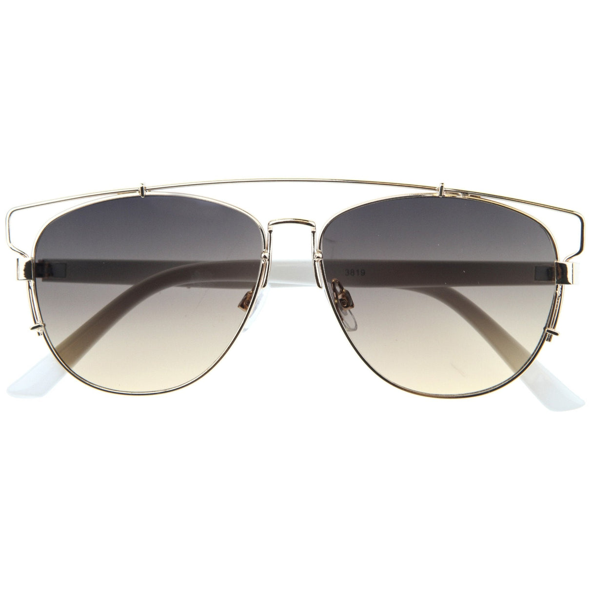 Modern Fashion Panto Flat Front Metal Aviator Sunglasses A121 from zeroUV