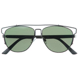 Modern Fashion Panto Flat Front Metal Aviator Sunglasses A121 from zeroUV