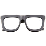 Hipster Flat Front Square Horned Rim Mirror Lens Sunglasses A143 from zeroUV