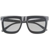 Hipster Flat Front Square Horned Rim Mirror Lens Sunglasses A143 from zeroUV
