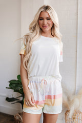 Paislee Rainbow Striped T Shirt and Shorts Set from Threaded Pear