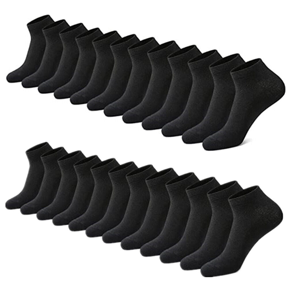 3-12 Pairs Mens Plain Solid Cotton Sports Ankle Athletic Socks Low Cut Size 9-13 from PremiumBrandGoods