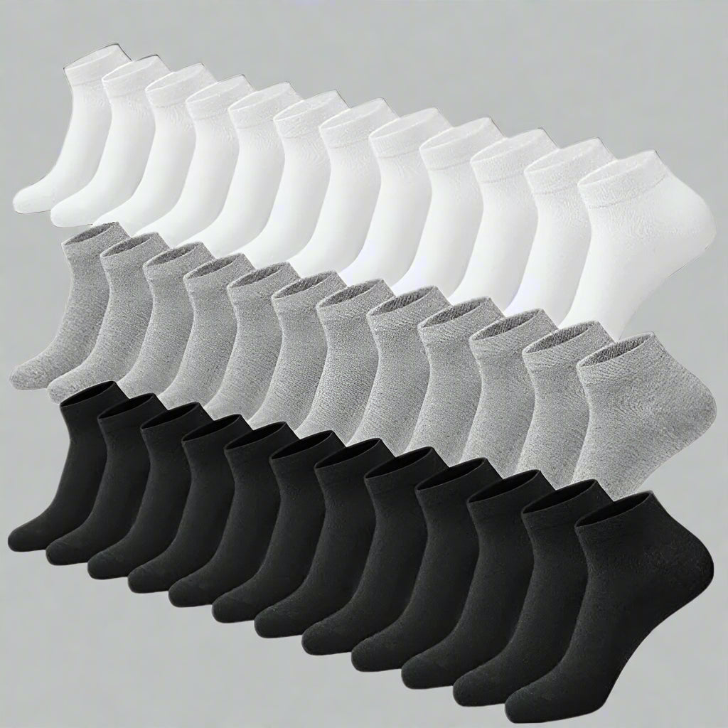 3-12 Pairs Mens Plain Solid Cotton Sports Ankle Athletic Socks Low Cut Size 9-13 from PremiumBrandGoods
