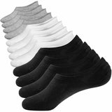 3-12 Pairs Mens No Show Invisible Nonslip Loafer Solid Boat Cotton Low Cut Socks from PremiumBrandGoods