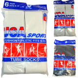 Men Athletic Socks Cotton Sports Solid Tube Socks sox Sizes 9-15 from PremiumBrandGoods