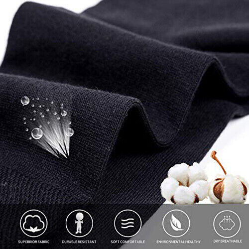 New 6 Pairs Mens Black Classic Dress Socks Calf Casual Fashion Crew Solid Sox from PremiumBrandGoods