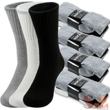 Lot 3-12 Pairs Mens Solid Sports Athletic Work Plain Crew Socks Size 9-11 10-13 from PremiumBrandGoods