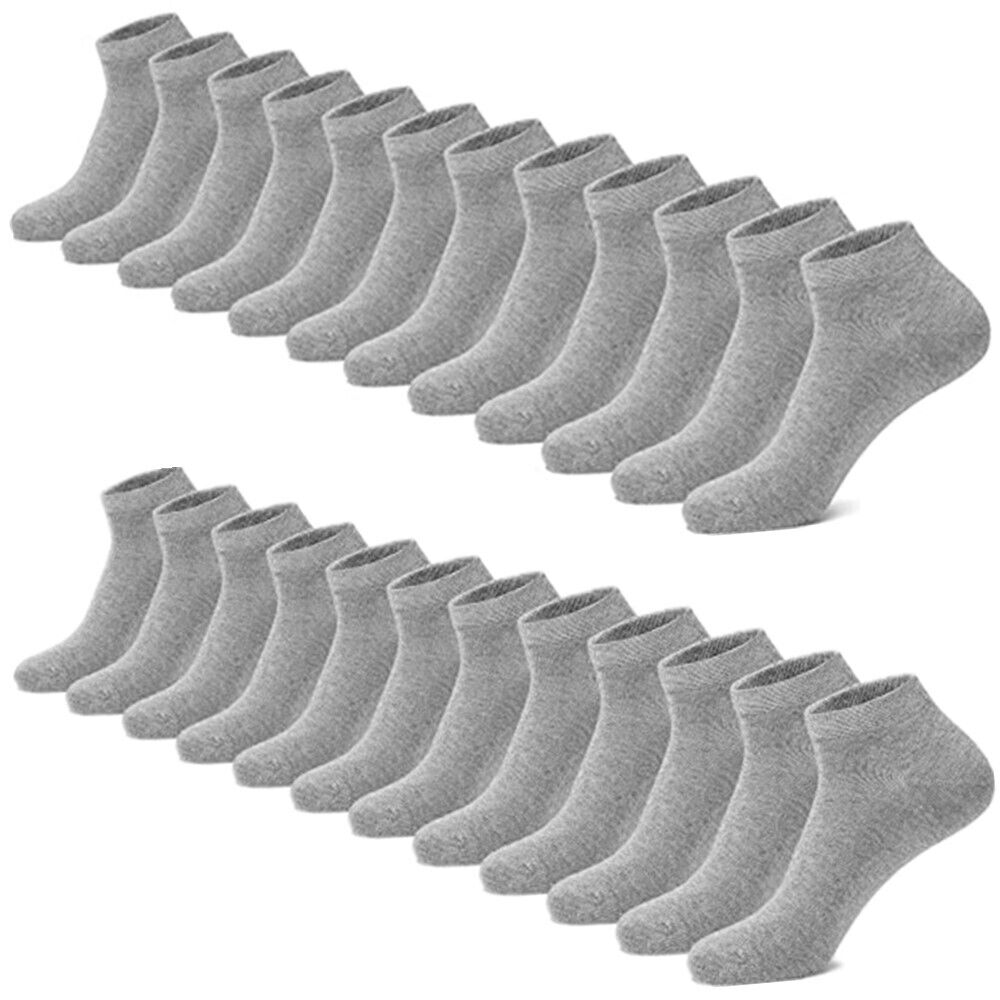 3-12 Pairs Mens Plain Solid Cotton Sports Ankle Athletic Socks Low Cut Size 9-13 from PremiumBrandGoods