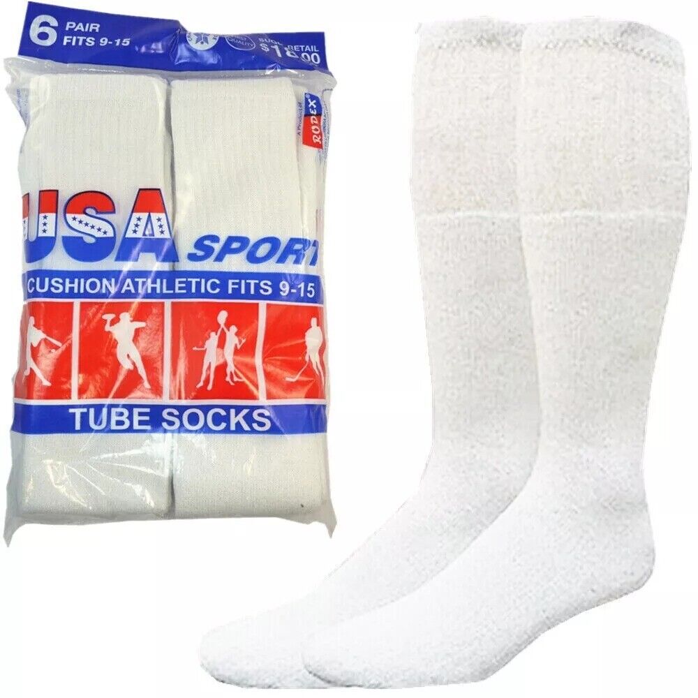 Wholesale Bulk Lot Men Tube Socks Over the Calf Big & Tall Size 9-15 10-15 13-16 from PremiumBrandGoods
