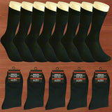 3-12 Pairs Mens Solid Black Cotton Casual Formal Classic Dress Socks Size 10-13 from PremiumBrandGoods