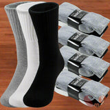 Lot 3-12 Pairs Mens Solid Sports Athletic Work Plain Crew Socks Size 9-11 10-13 from PremiumBrandGoods