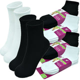 3-12 Pairs For Womens Ankle Athletic Crew Cotton Solid Cushioned Socks Size 9-11 from PremiumBrandGoods