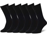 New 6 Pairs Mens Black Classic Dress Socks Calf Casual Fashion Crew Solid Sox from PremiumBrandGoods