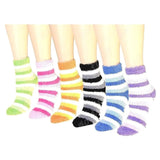 Womens Socks Soft Cozy Fuzzy Winter Home Warm Striped Sox Sizes 9-11 from PremiumBrandGoods